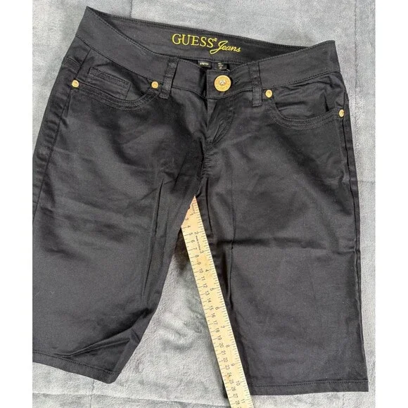 Guess Women’s Jet Black Shorts Size 26 NWT Stretch Casual Summer Dressy A996 NEW - Picture 7 of 9